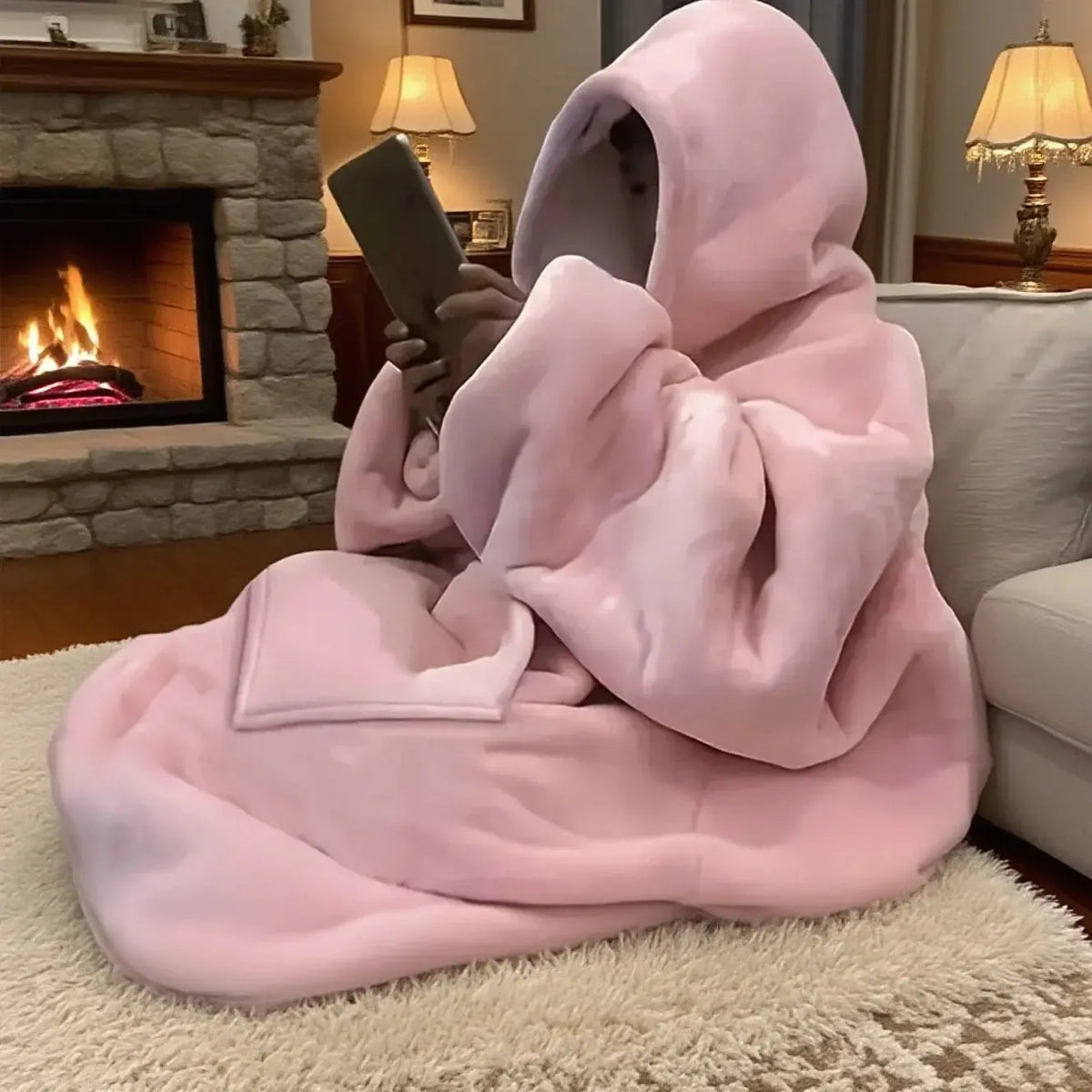 Velmesta Reversible Plush Snuggle Hoodie