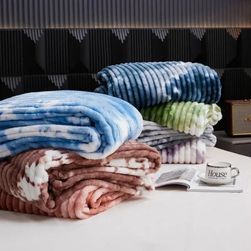 Velmesta Tie-Dye Flannel Fleece Blanket