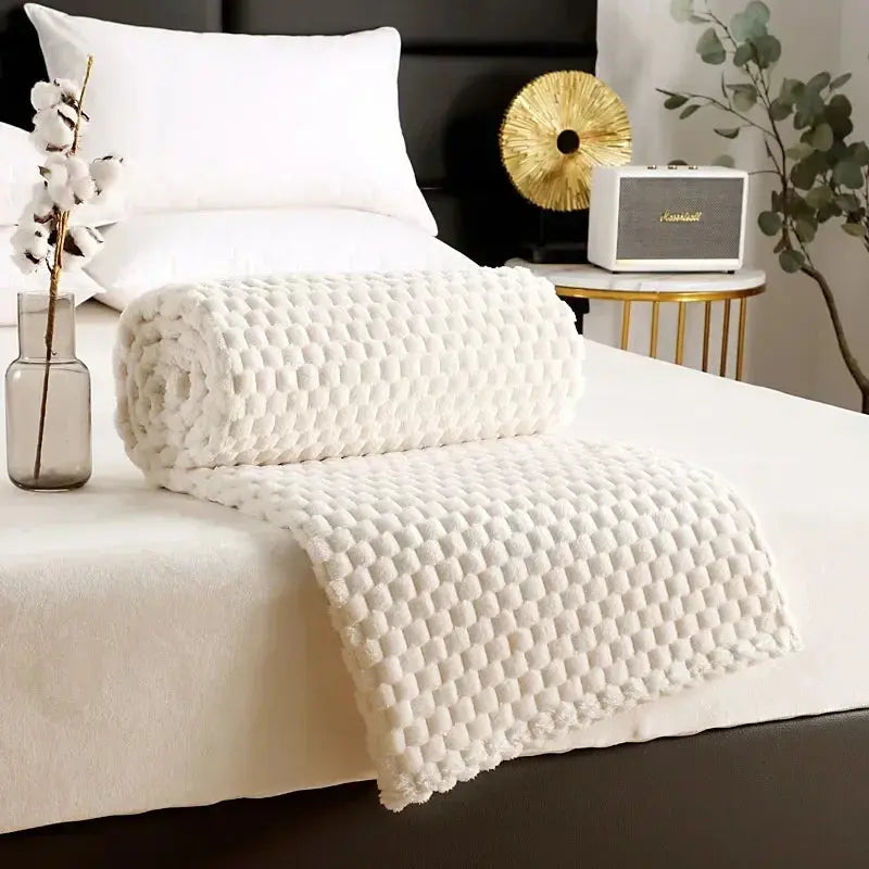 Velmesta 3D Cloud Jacquard Fleece Blanket view 12