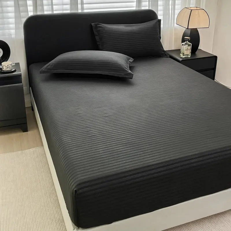 Velmesta Smooth Striped Embossed Fitted Sheet