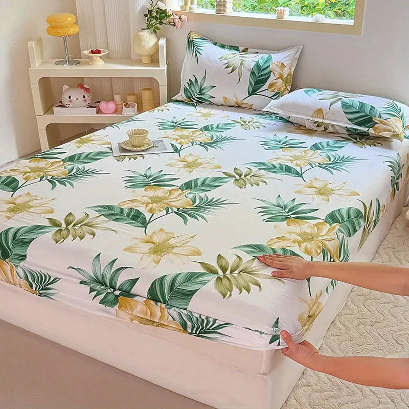 Velmesta Fresh Floral Fitted Sheet Set