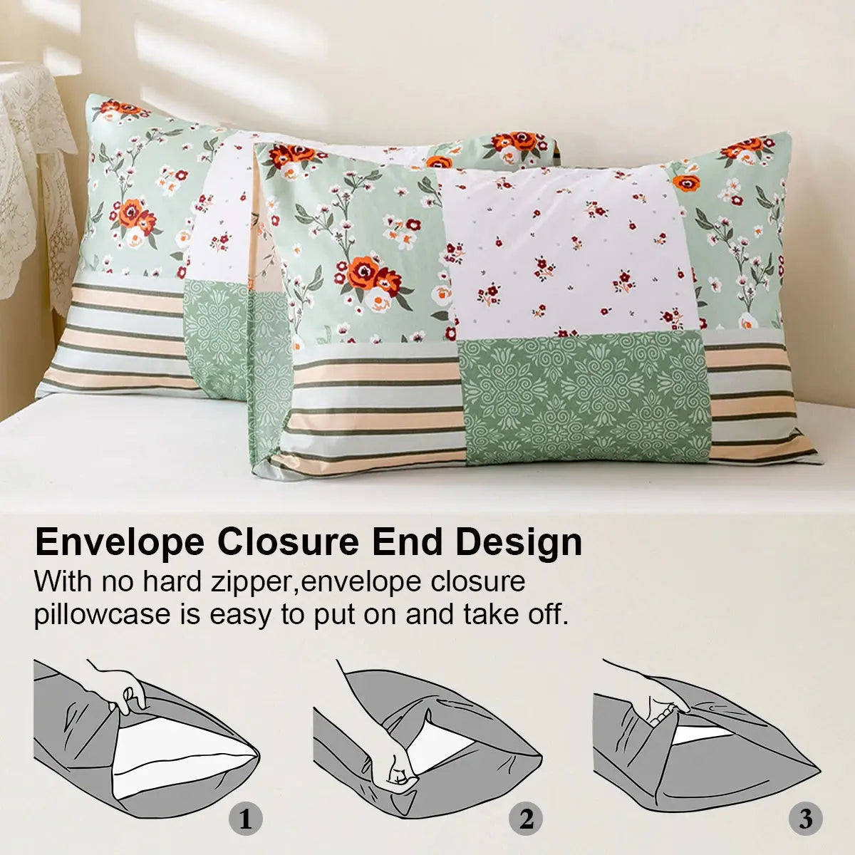 Velmesta Coordinated Floral Splice Duvet Set