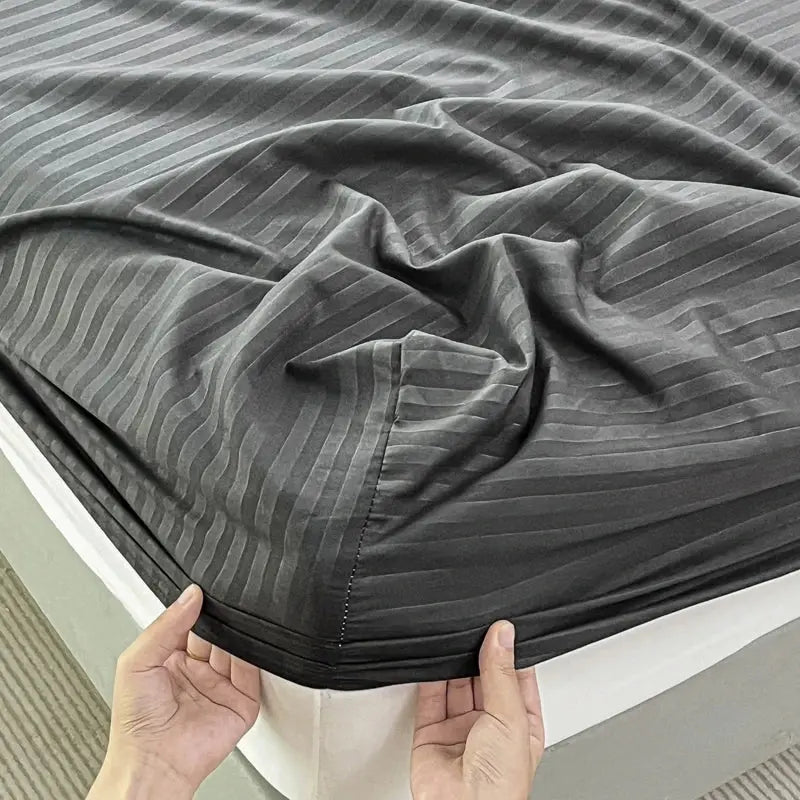 Velmesta Smooth Striped Embossed Fitted Sheet
