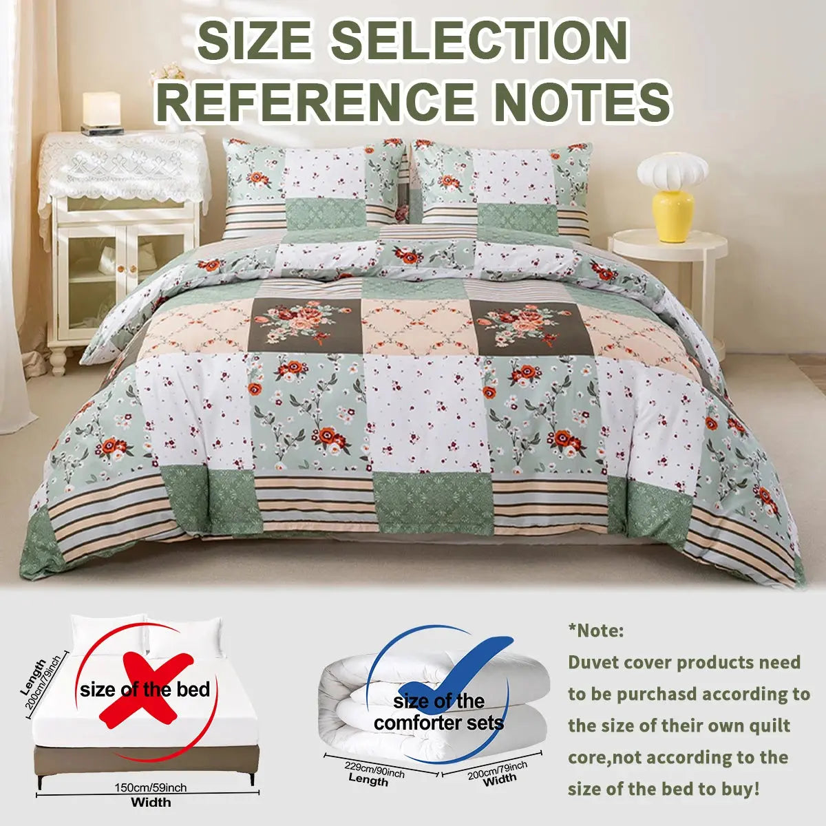 Velmesta Coordinated Floral Splice Duvet Set