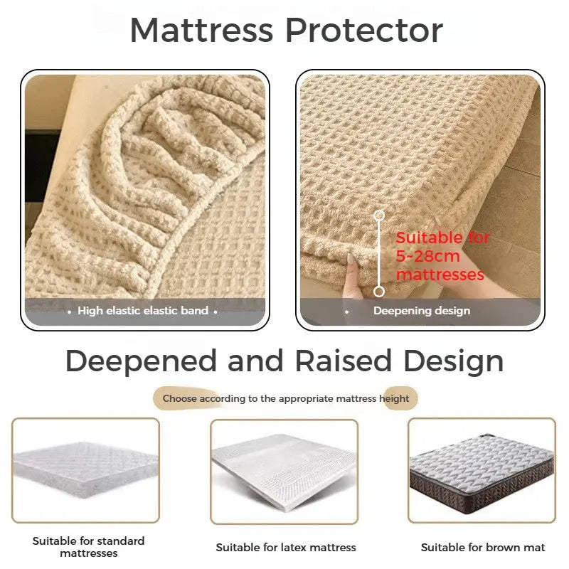 Velmesta Plush Waffle Fleece Fitted Sheet