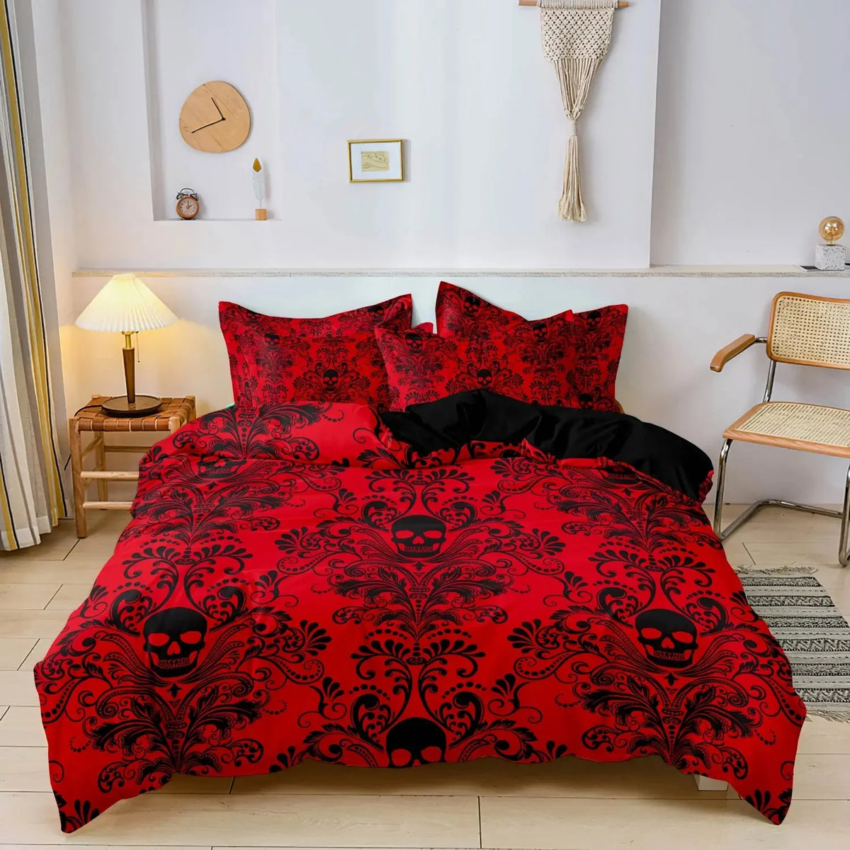 Velmesta Dramatic Gothic Print Duvet Set