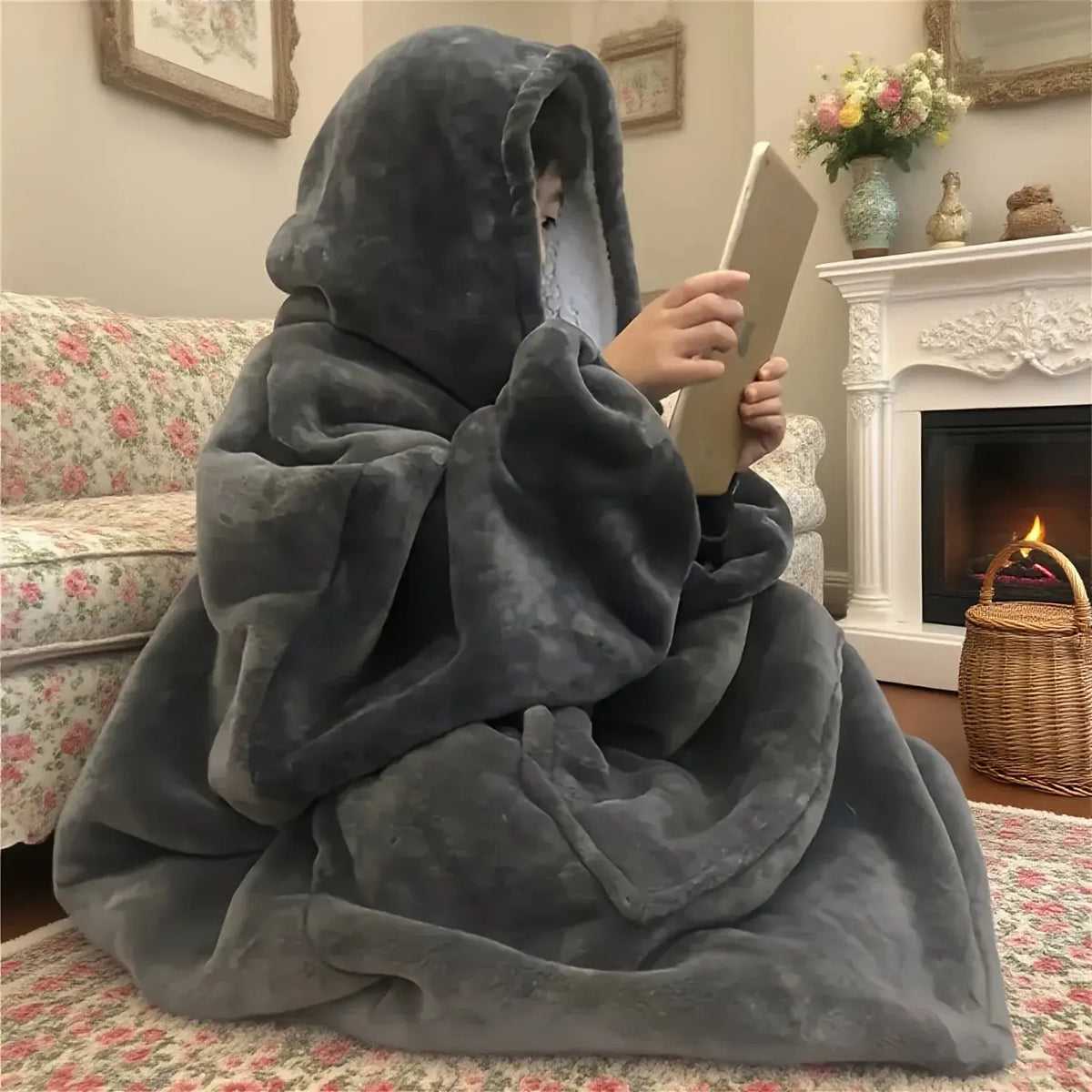 Velmesta Reversible Plush Snuggle Hoodie