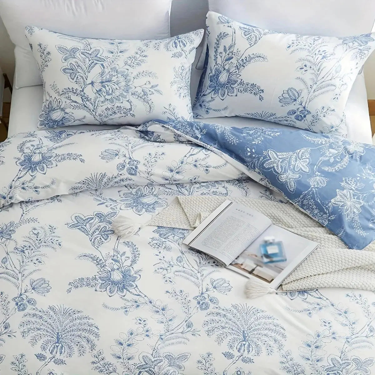 Velmesta Layered Reversible Floral Duvet Set