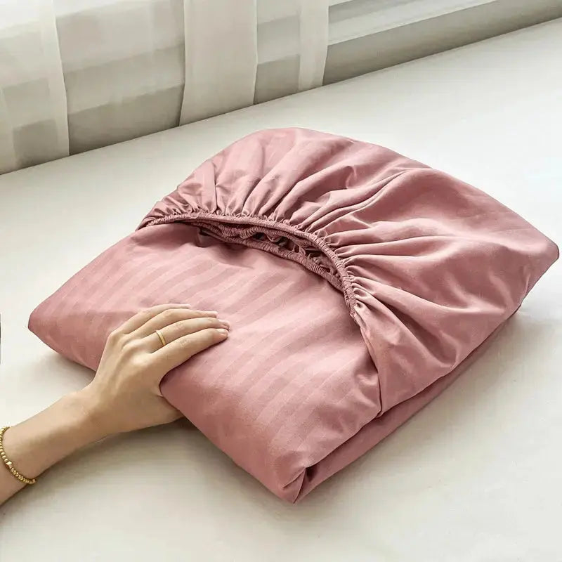 Velmesta Smooth Striped Embossed Fitted Sheet