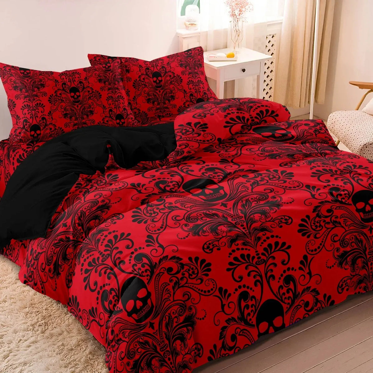 Velmesta Dramatic Gothic Print Duvet Set