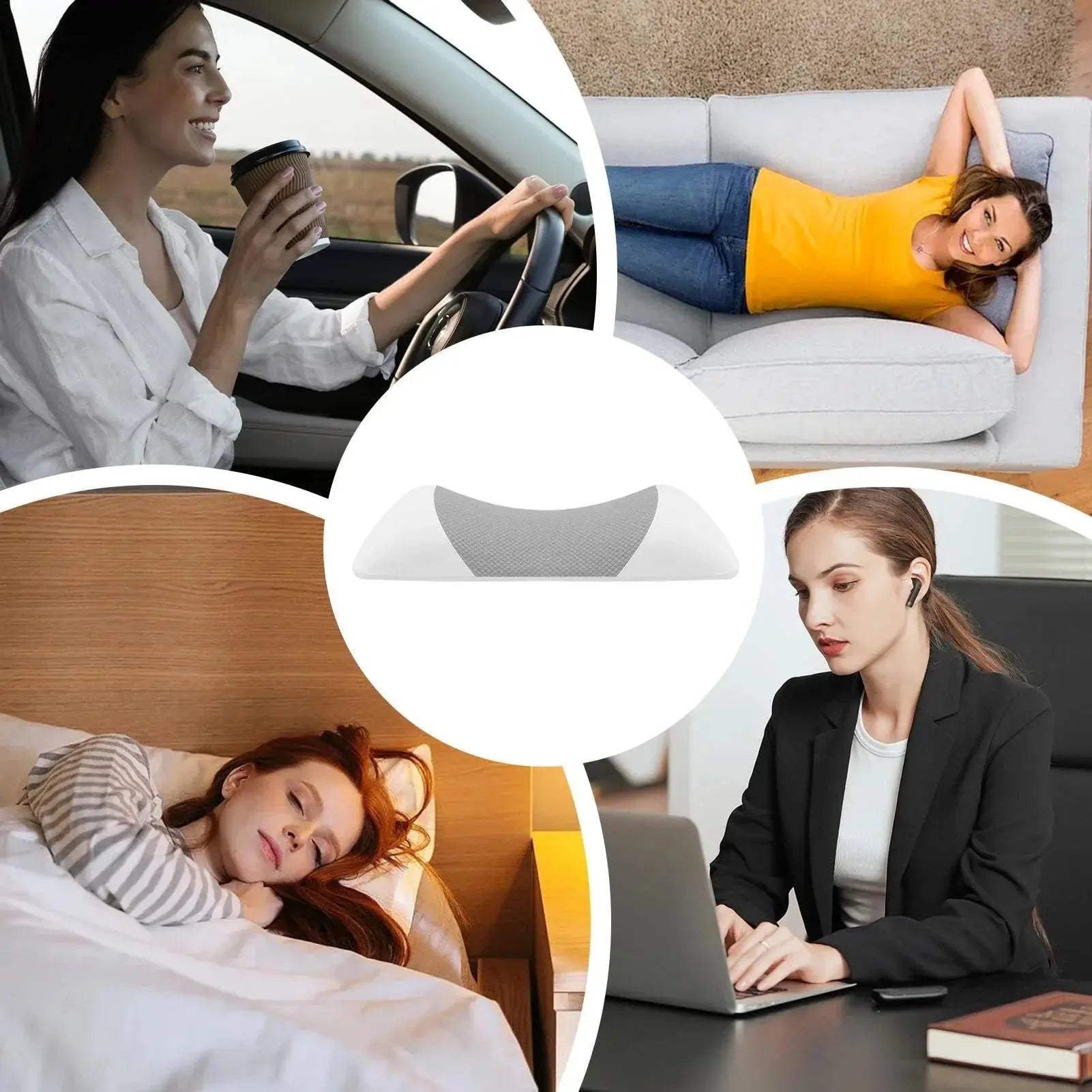 Velmesta Contoured Memory Foam Lumbar Cushion
