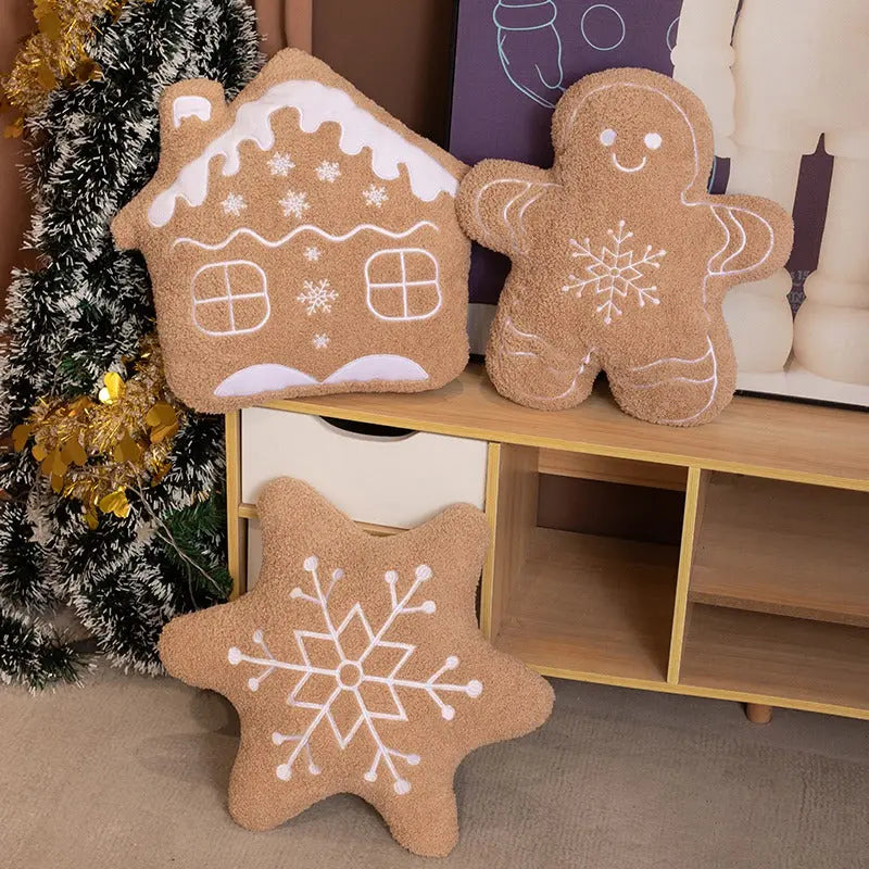 Velmesta Gingerbread Christmas Plush Pillow view 3