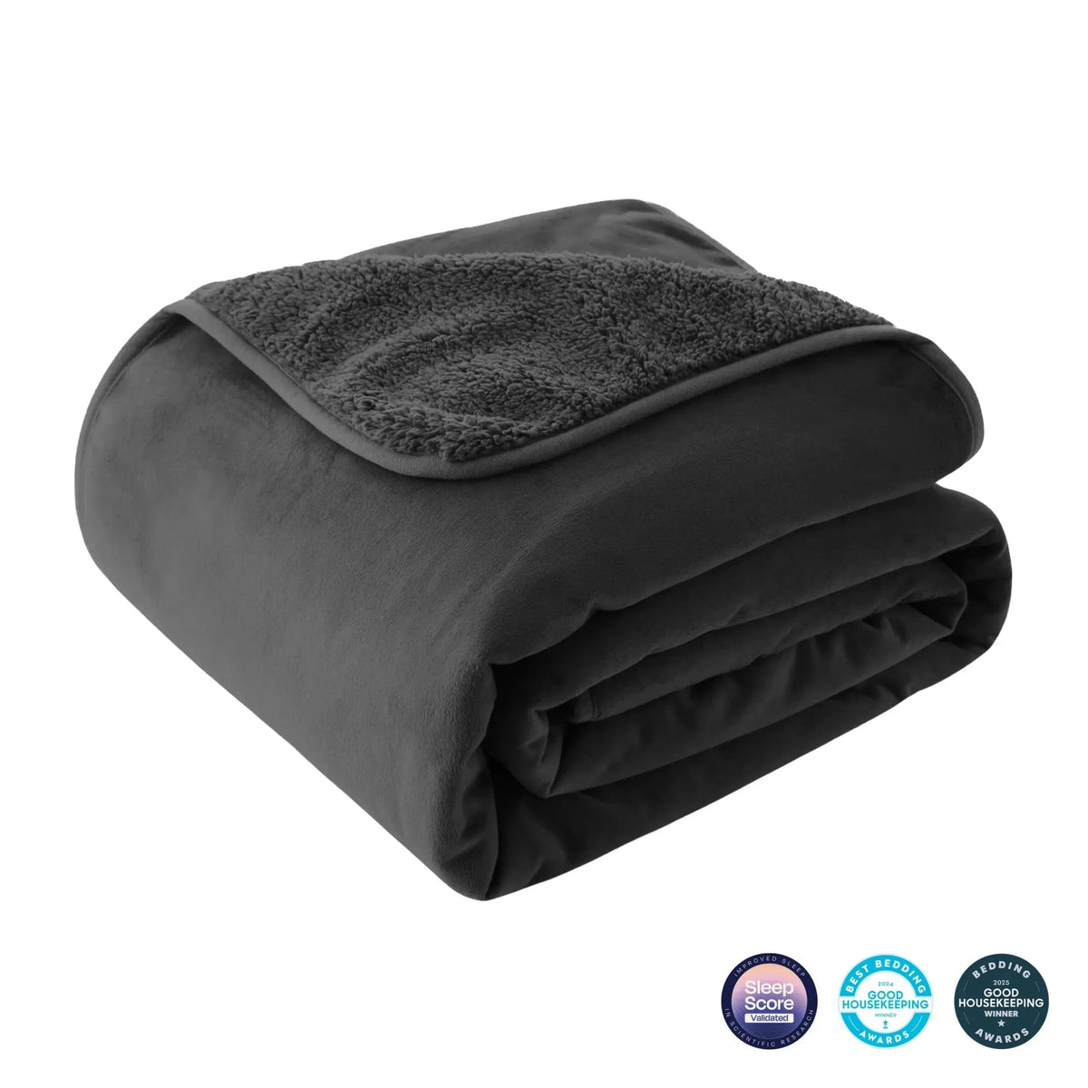 Velmesta Reversible Sherpa and Flannel Blanket view 10