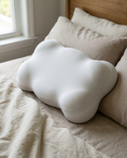 Velmesta Cloud Alignment Pillow on a made bed close-up