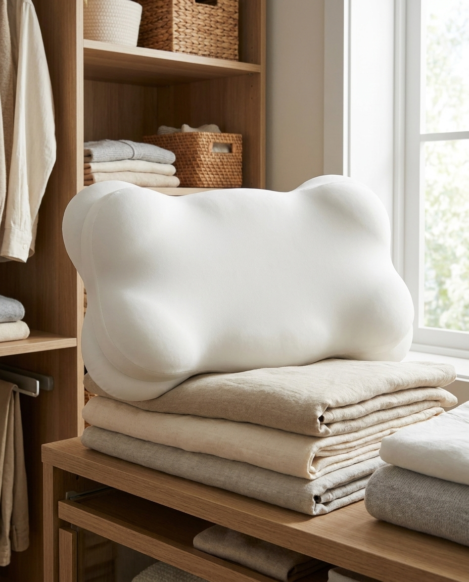 Cloud Alignment Pillow folded linens banner