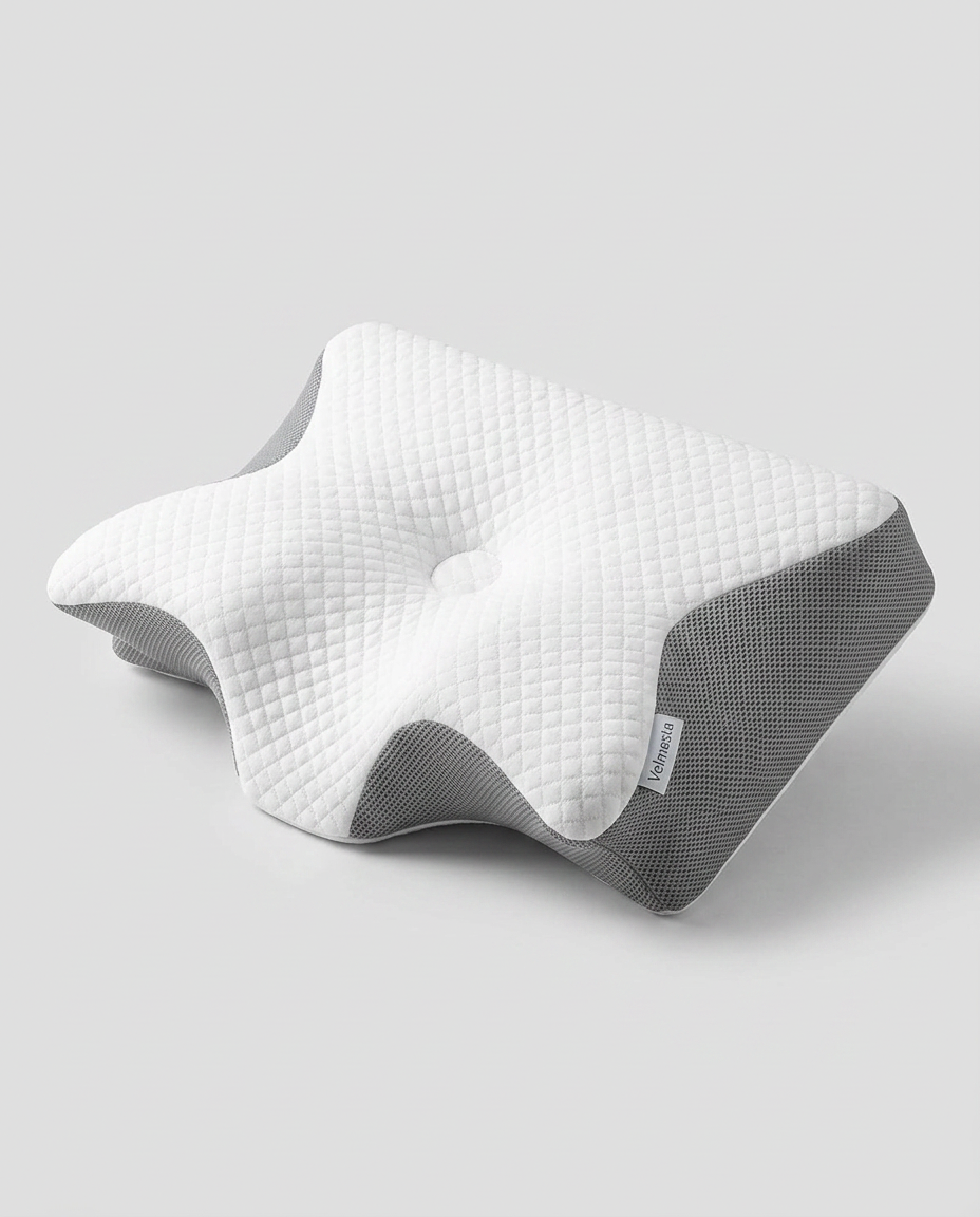 Velmesta Wave Contour Pillow on plain background