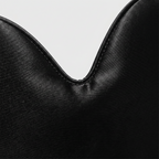 Macro close-up of the nose contour cutout on the Velmesta Silk Sleep Mask