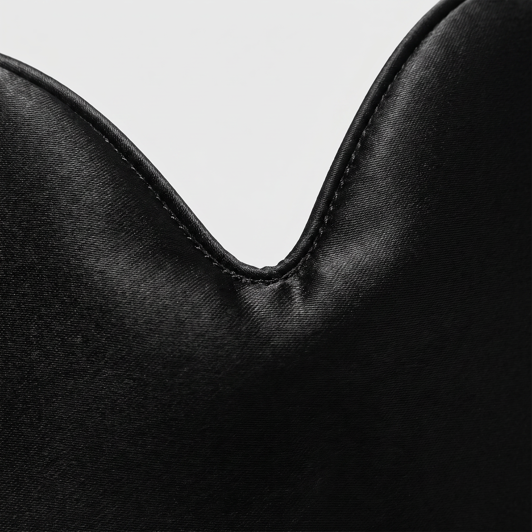 Macro close-up of the nose contour cutout on the Velmesta Silk Sleep Mask
