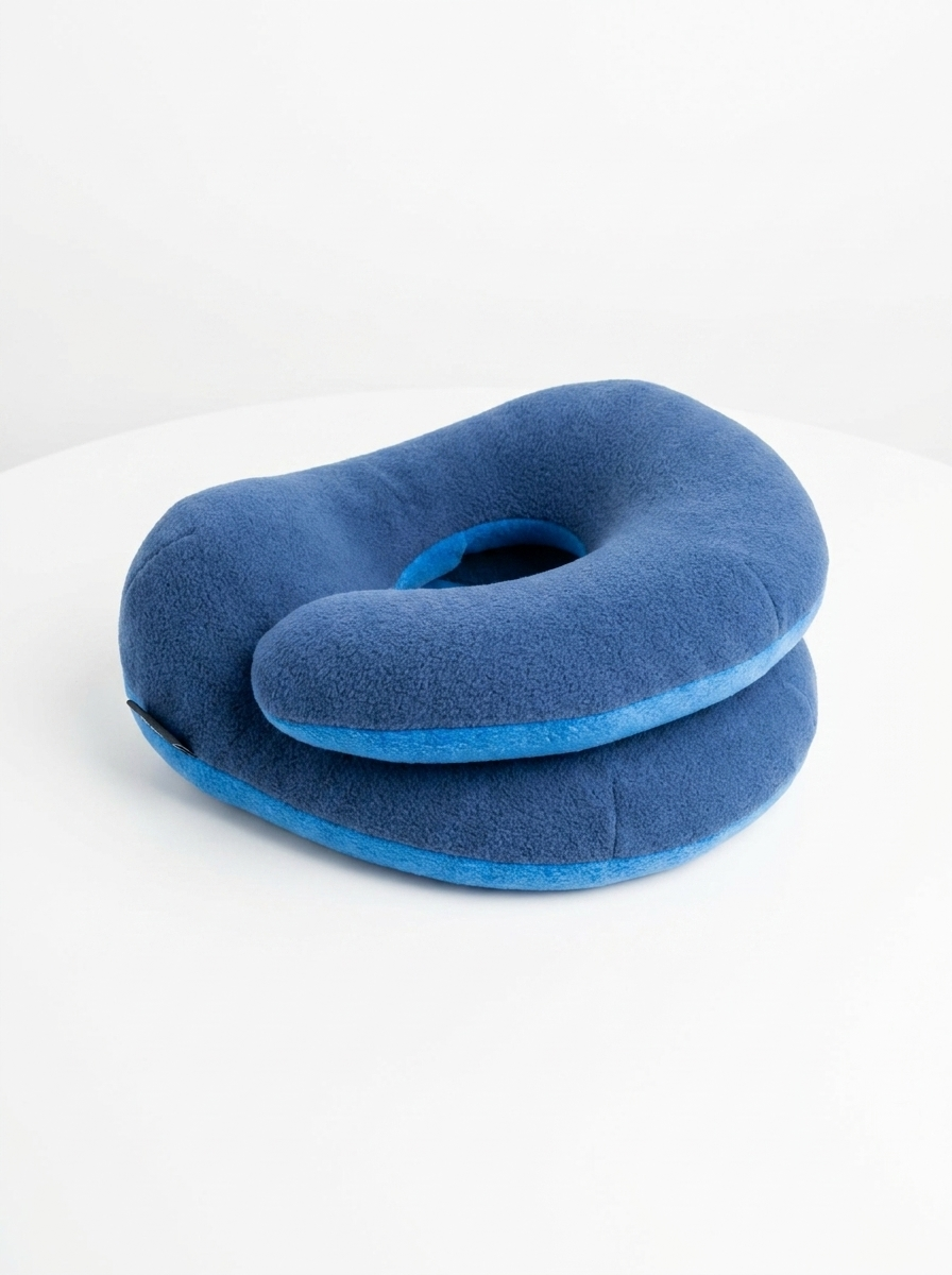 Velmesta Double-Support Travel Neck Pillow - Packs down for the gate