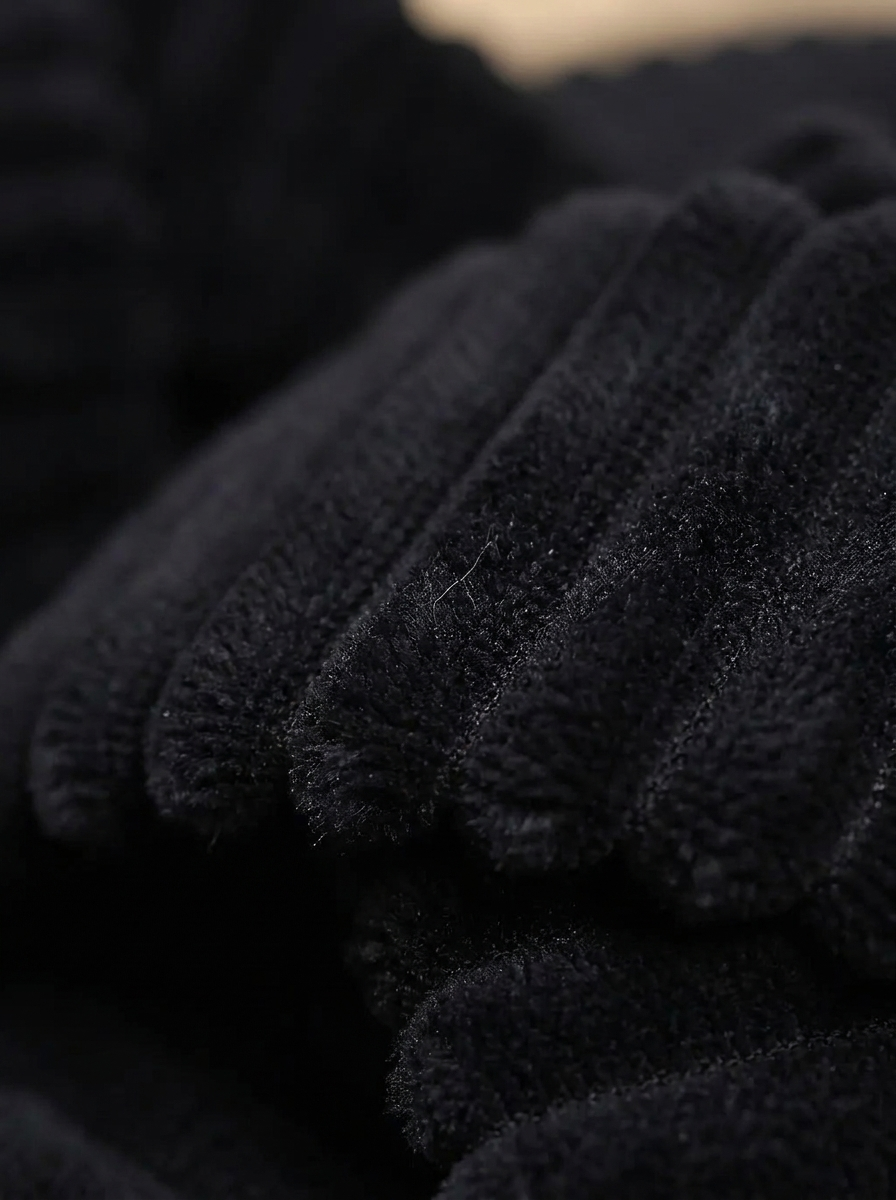 Velmesta Plush Winter Moon Slippers - The plush fabric, up close