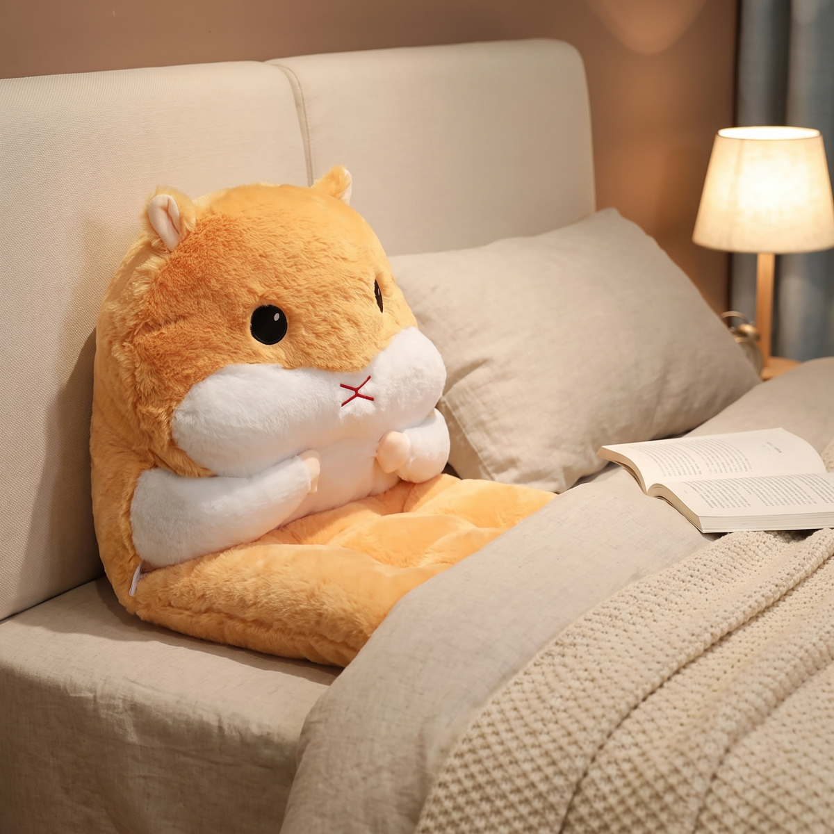 Velmesta Plush Hamster Backrest Cushion