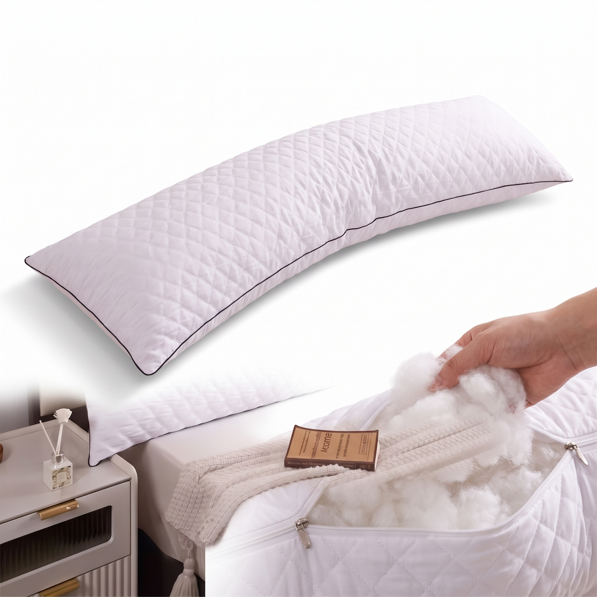 Velmesta Quilted Body Pillow