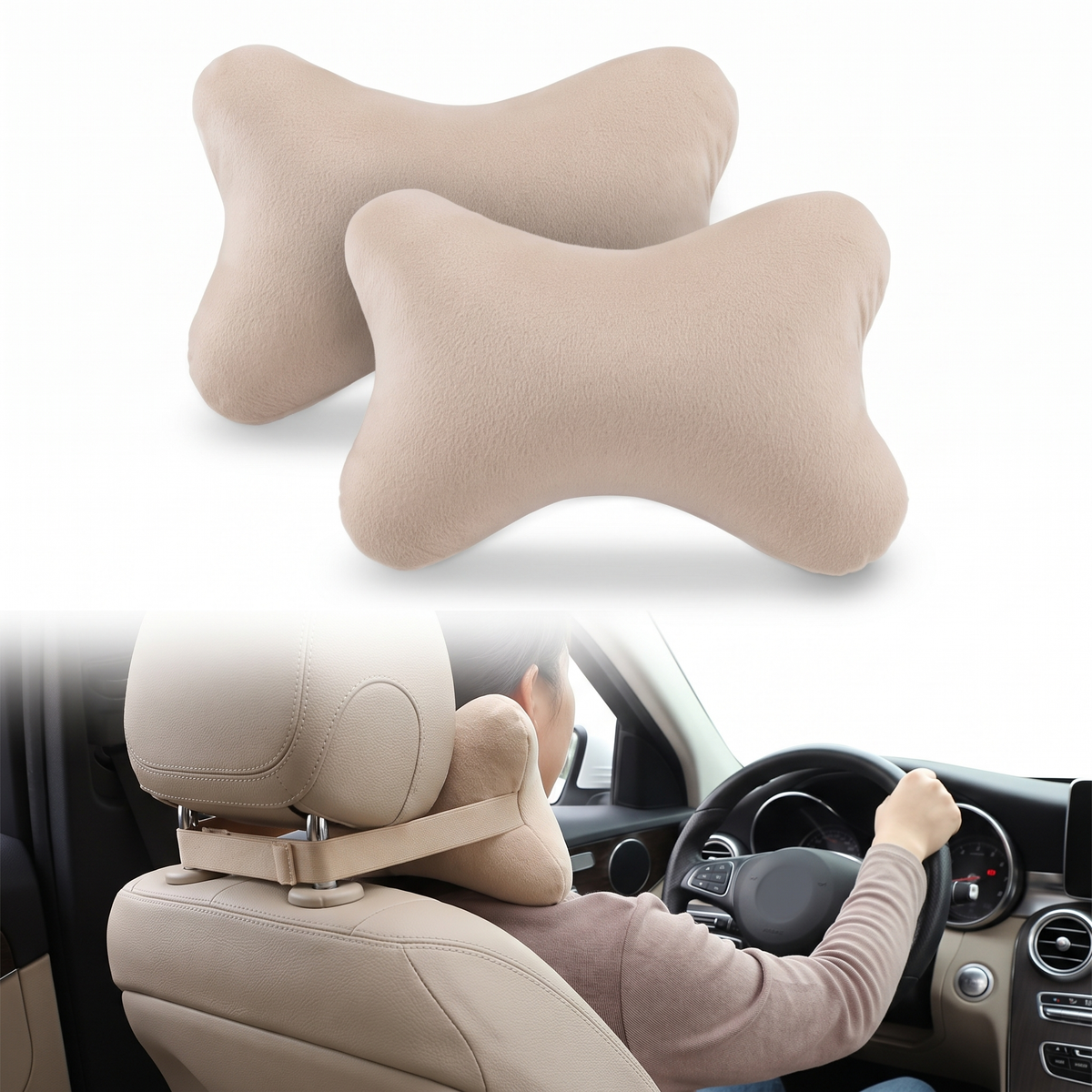 Compact Travel Comfort Pillow Set