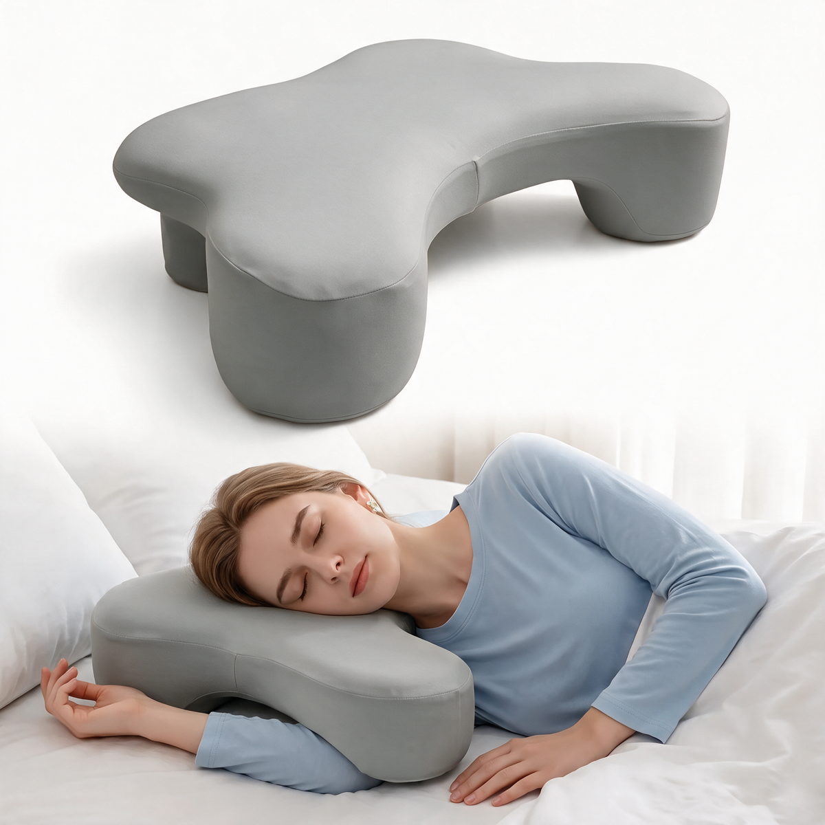 Velmesta Upright Arm Support Pillow - Gray