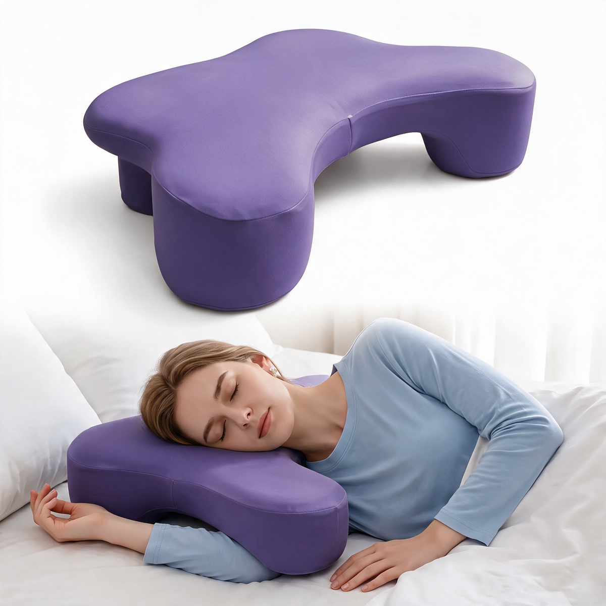 Velmesta Upright Arm Support Pillow - Purple