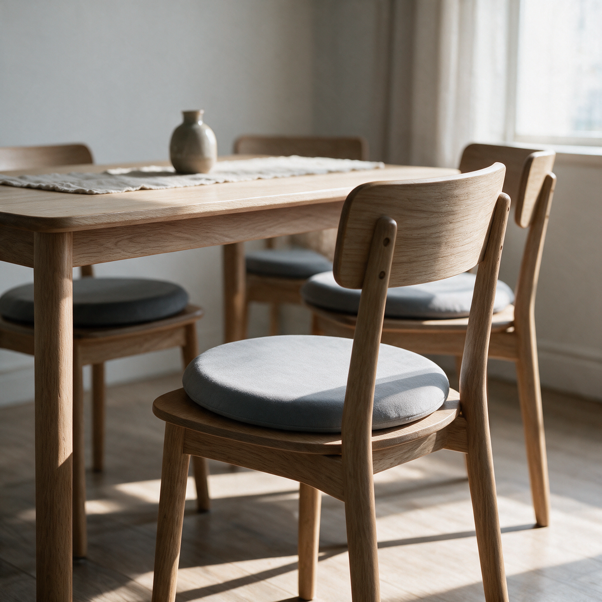Velmesta Non-Slip Memory Foam Chair Pad Set - Gray