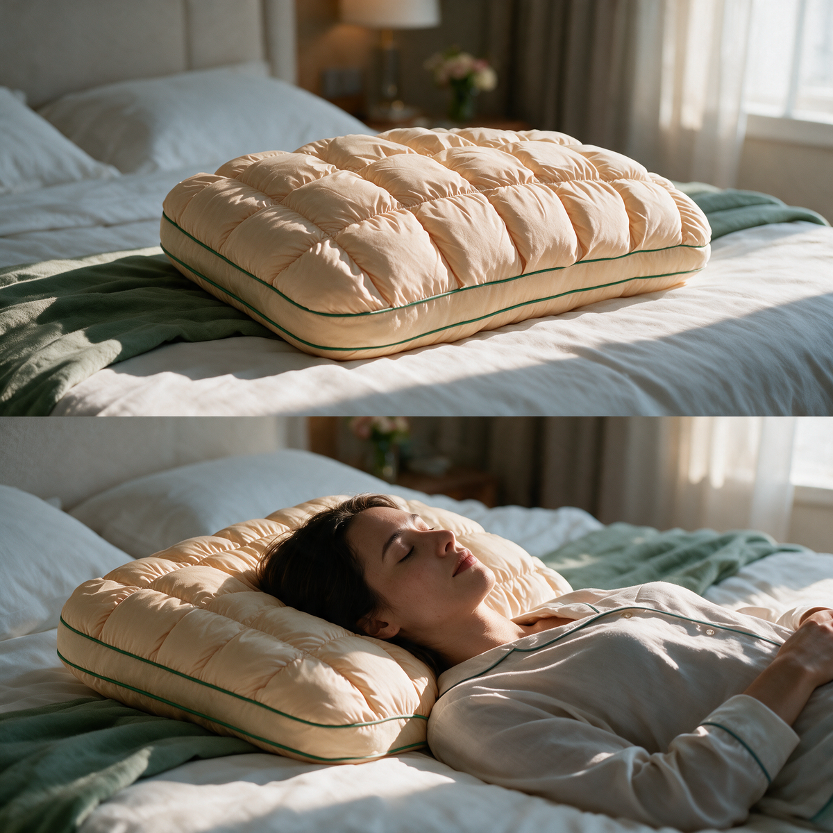 Velmesta Rebound Puff Pillow - Yellow