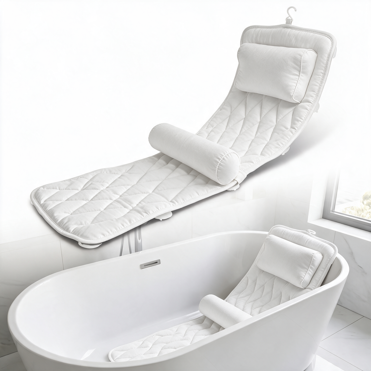 Velmesta Full Body Bath Pillow - White