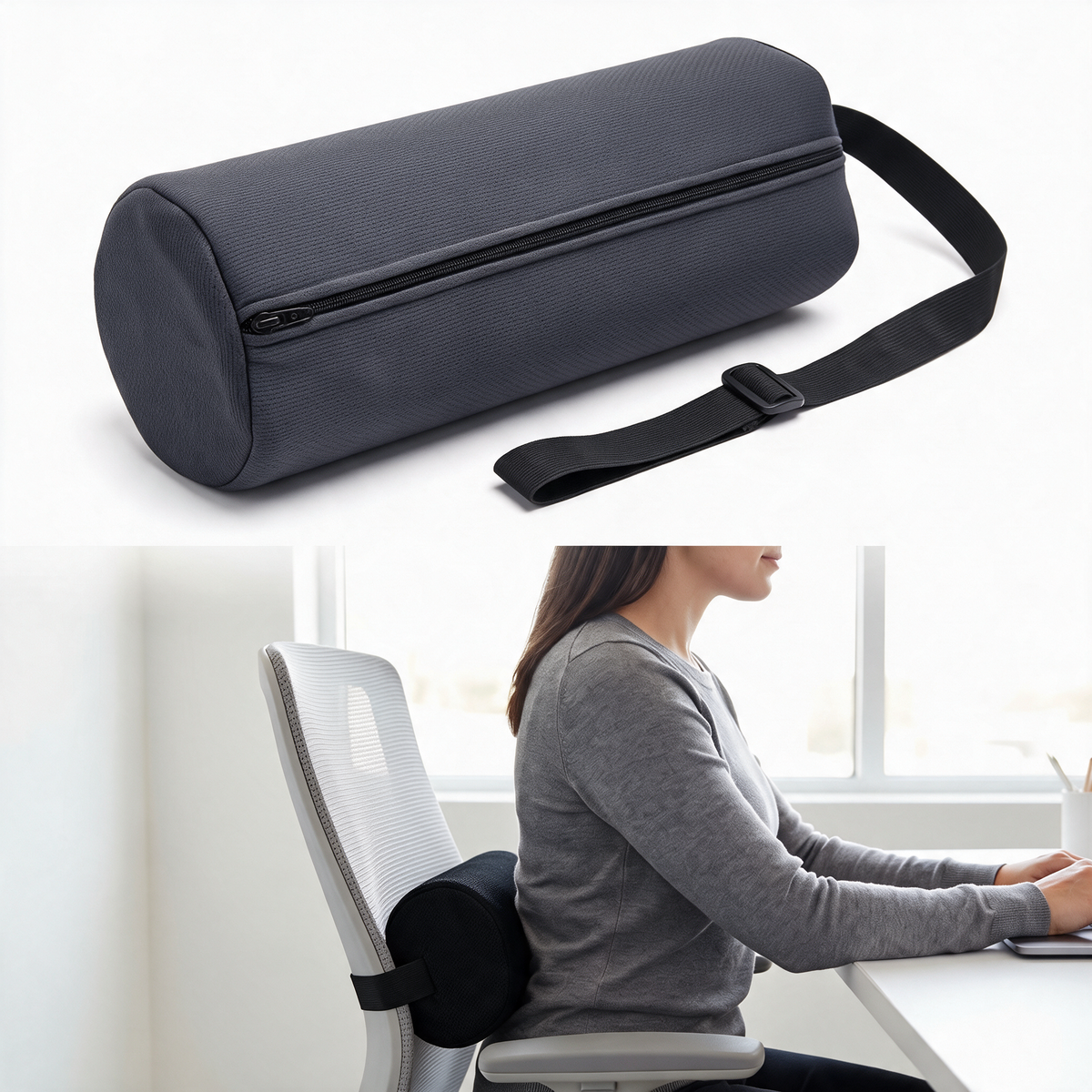 Velmesta Adjustable Memory Foam Cushion - Black