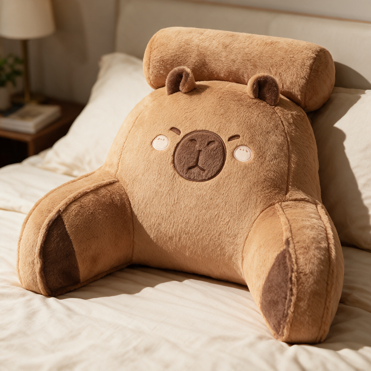 Velmesta Cushioned Capybara Reading Pillow