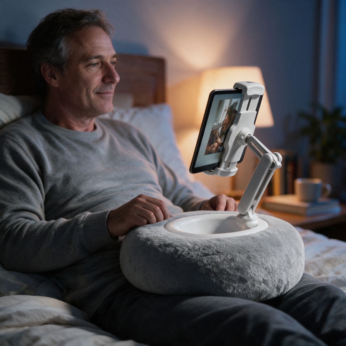 Velmesta Plush Adjustable Tablet Pillow Stand