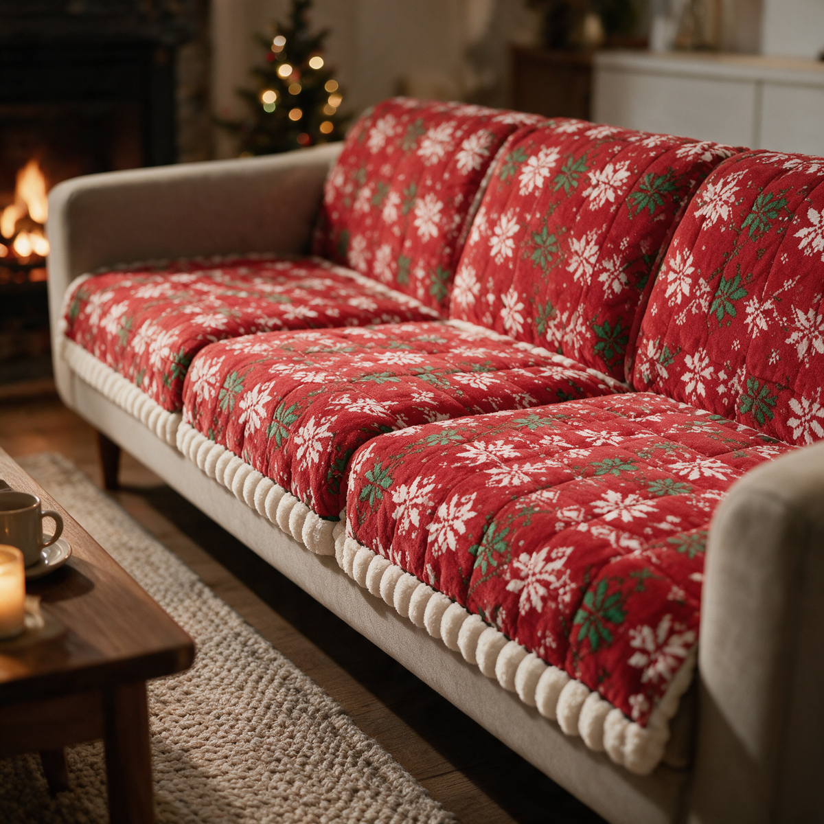 Velmesta Thickened Snowflake Sofa Slipcover