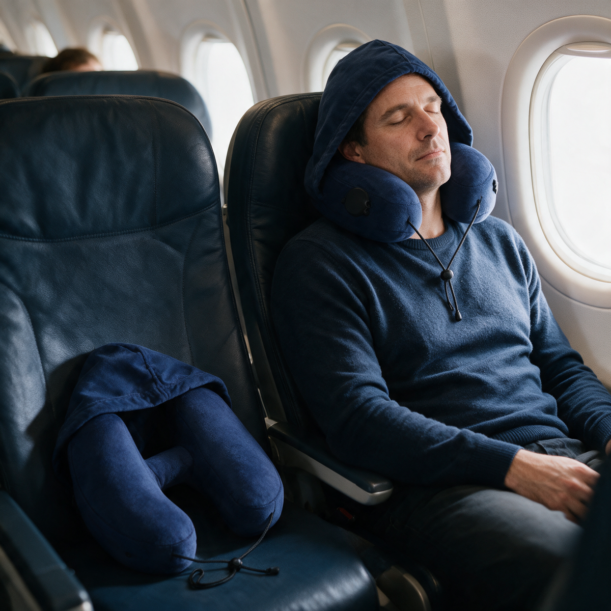 Velmesta Inflatable Hooded Travel Pillow