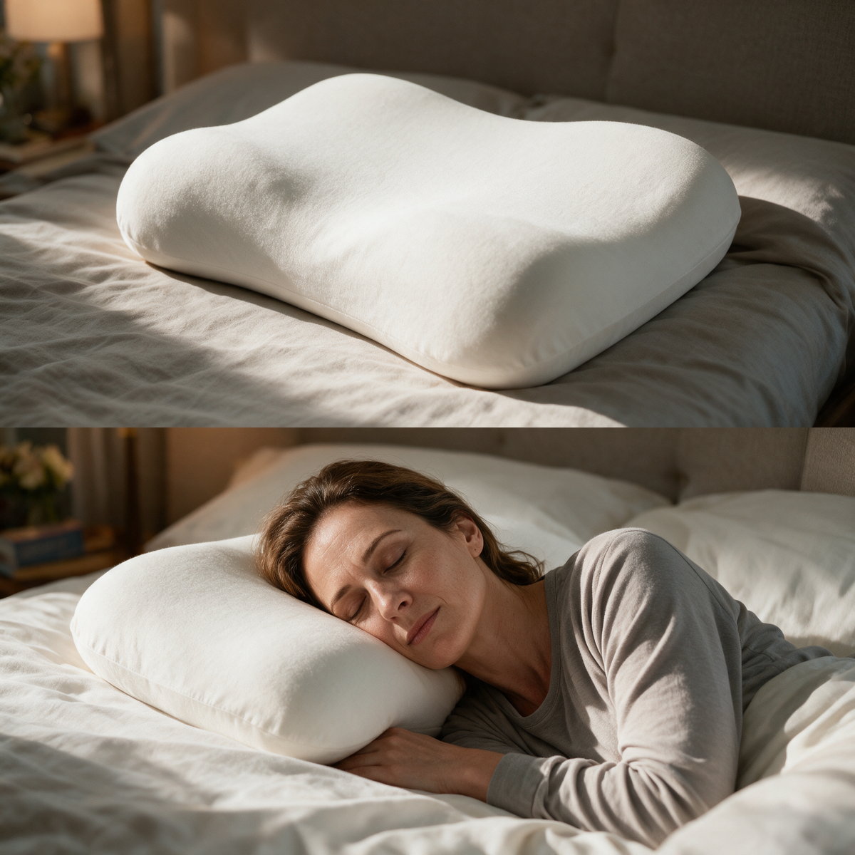 Velmesta Contoured Memory Foam Neck Support Pillow