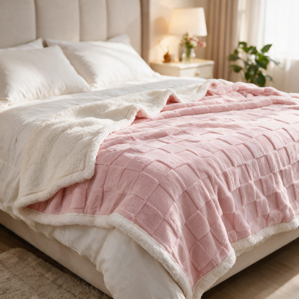 Velmesta Sherpa Flannel Throw Blanket