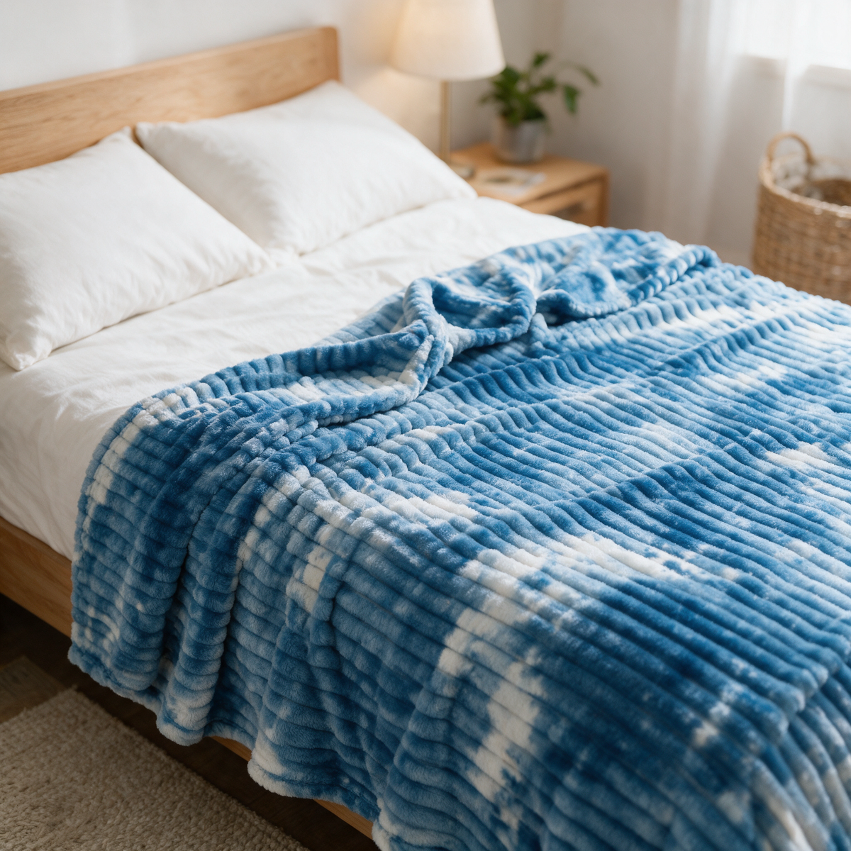 Velmesta Tie-Dye Flannel Fleece Blanket