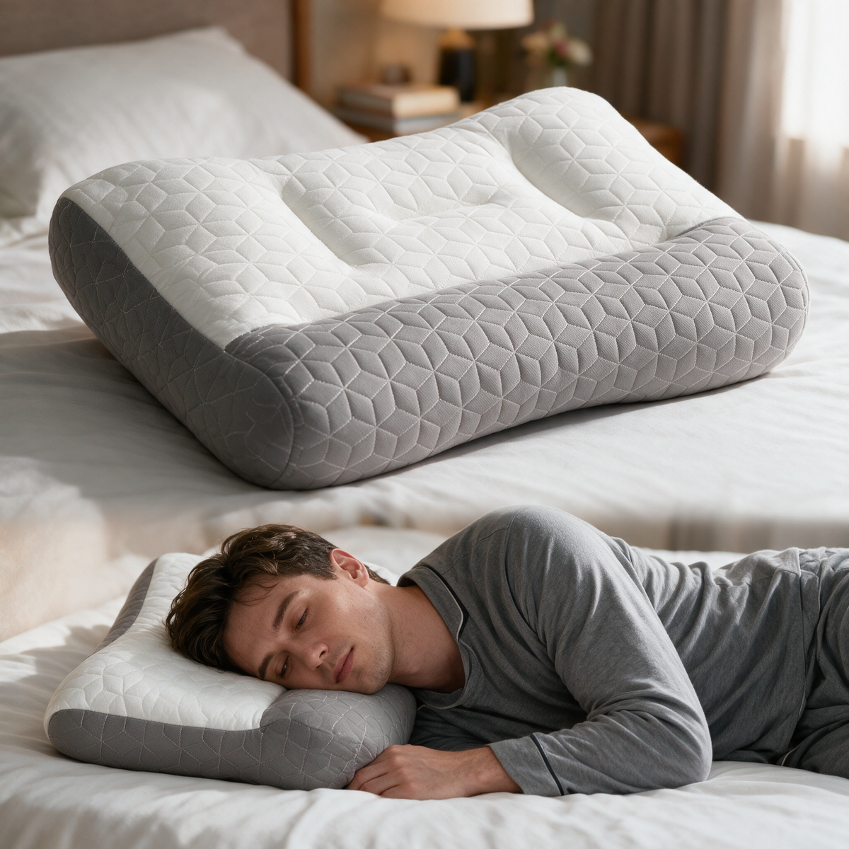 Velmesta Dual Firmness Contour Pillow