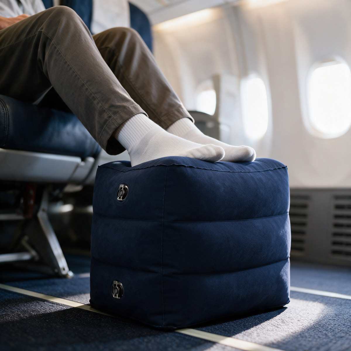 Velmesta Inflatable Travel Foot Rest Pillow