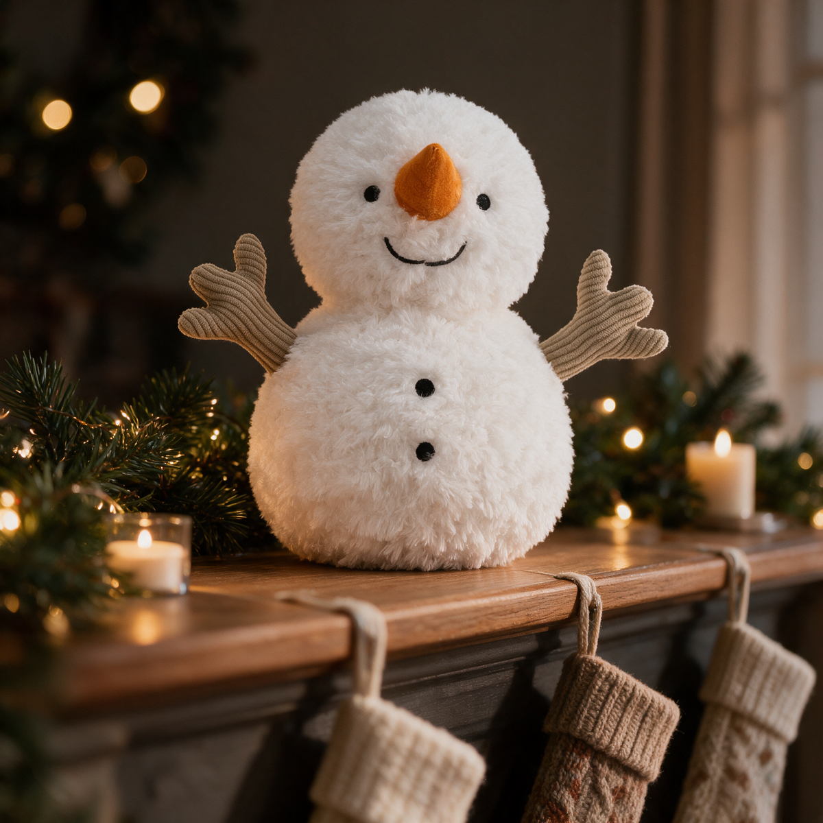 Velmesta Snowman Christmas Plush Pillow