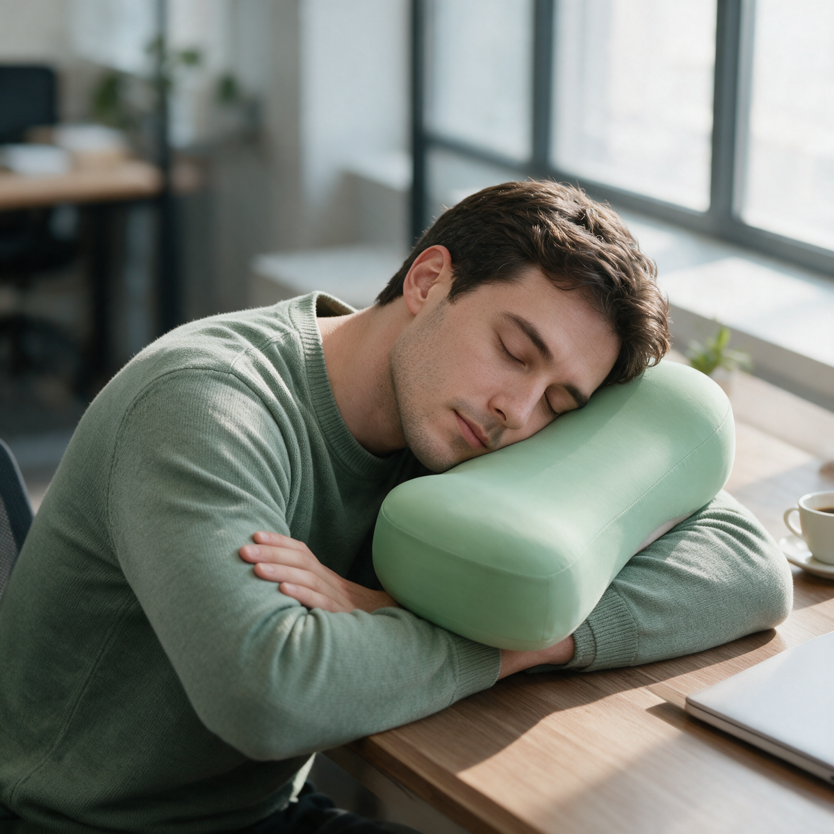 Velmesta Office Nap Pillow with Cooling Ice Silk Cover