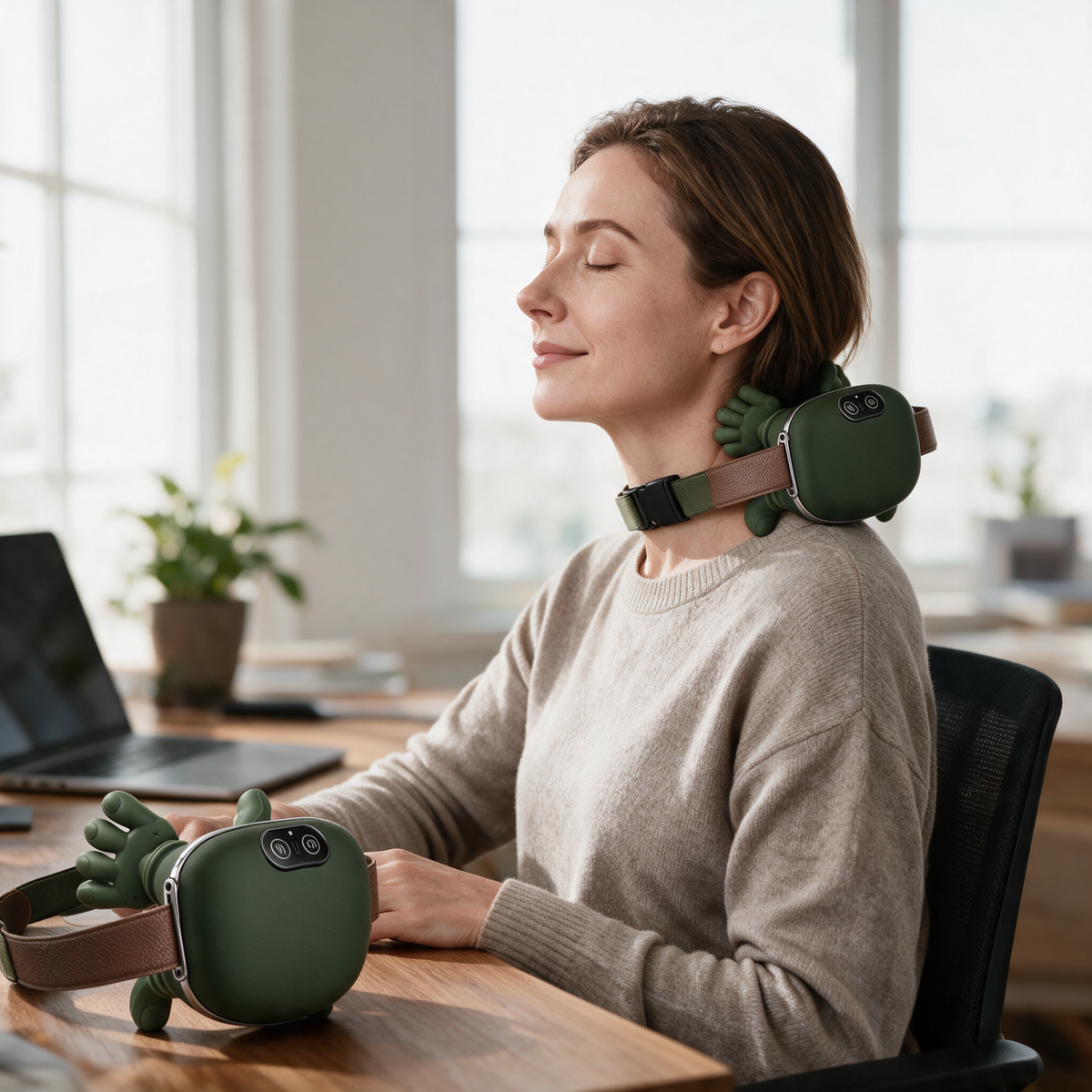 Velmesta Heated Deep Kneading Neck Massager