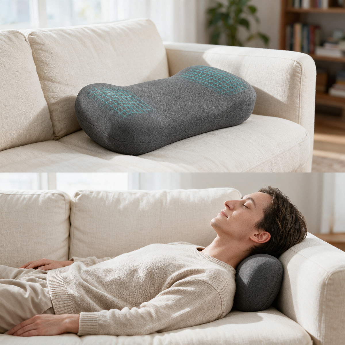 Velmesta Memory Foam Travel Bolster Pillow