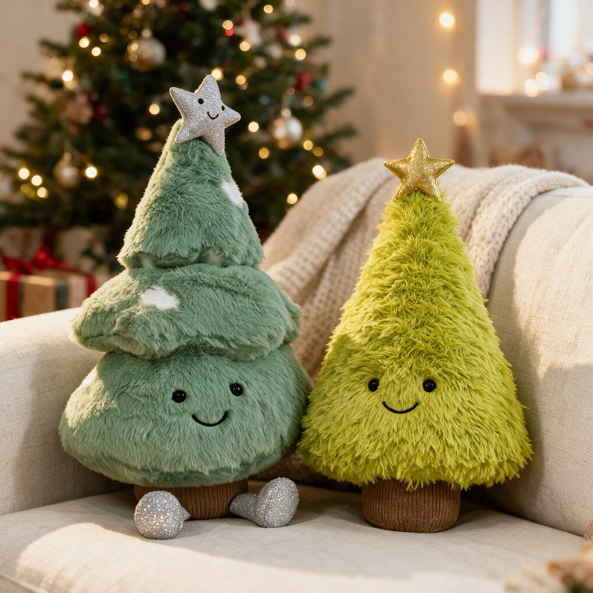 Velmesta Pine Tree Christmas Plush Pillow