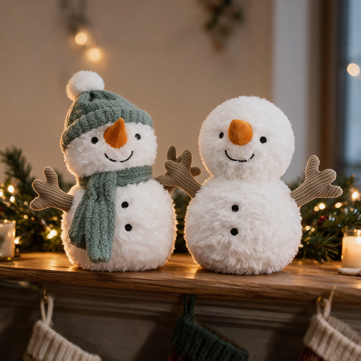 Velmesta Snowman Christmas Plush Pillow
