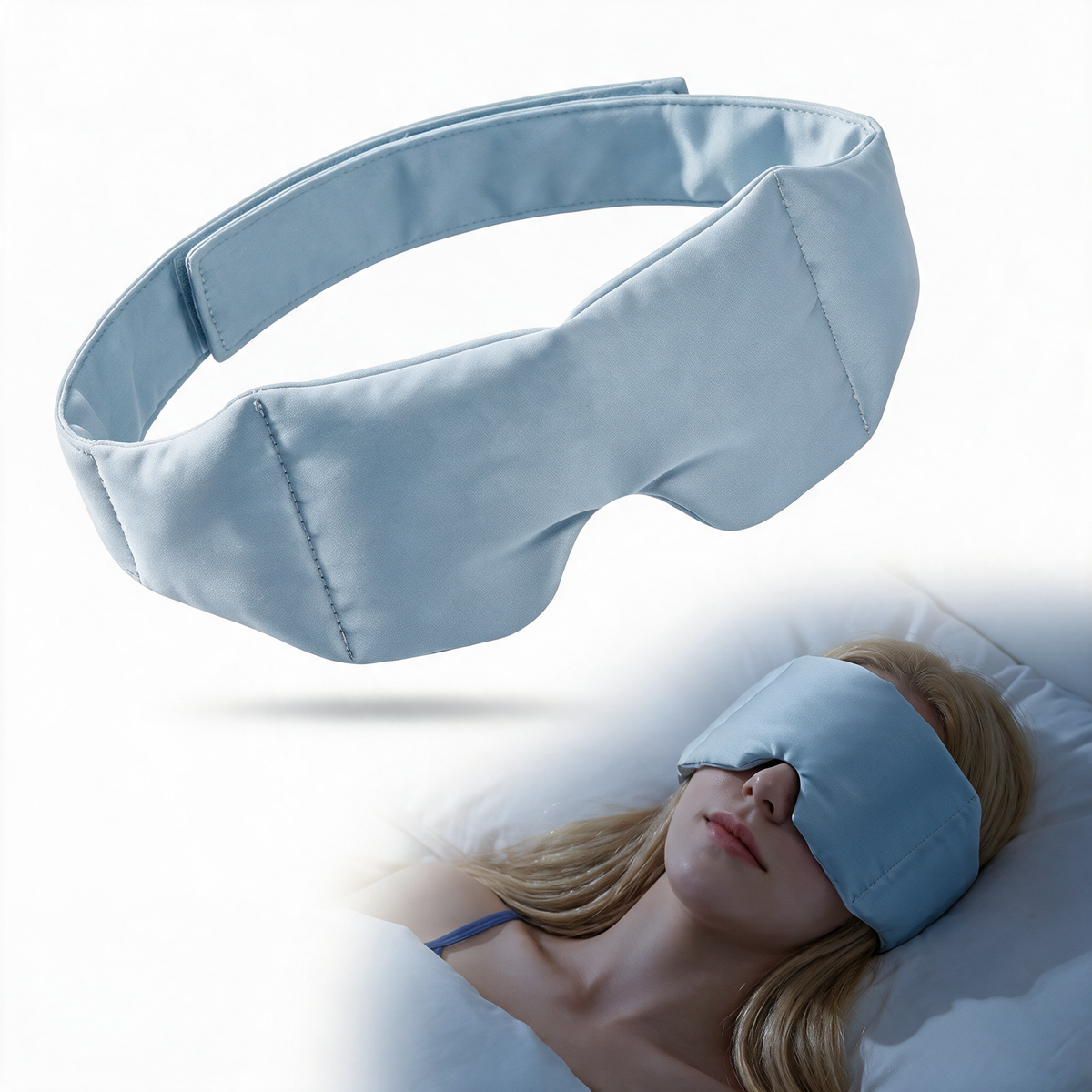 Velmesta Weighted Cooling Sleep Mask in Blue