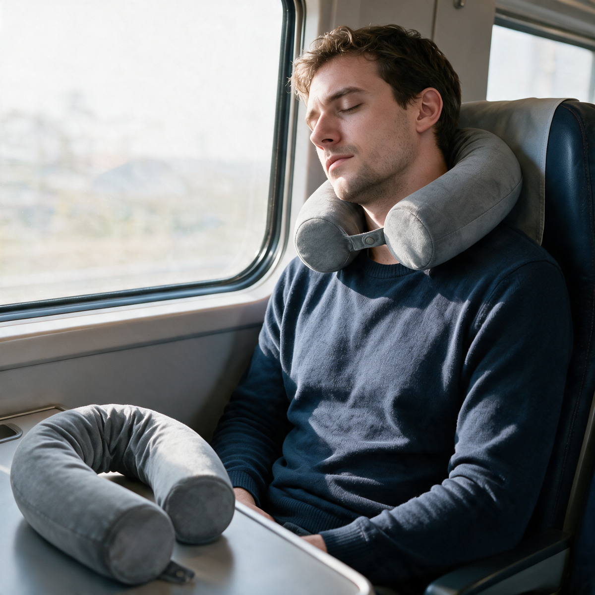 Velmesta Bendable Memory Foam Travel Neck Pillow in Grey